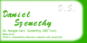 daniel szemethy business card